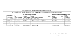 Prof. Dr. Selman KARAYILMAZLAR Dekan