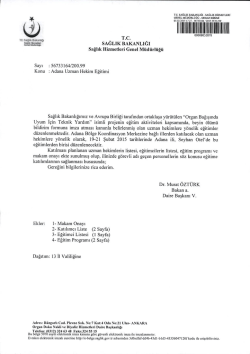 T.C. SALIK BAKANLDI Saglik Hizmetleri Gene! M&uuml;d&uuml;rl&uuml;g&uuml;