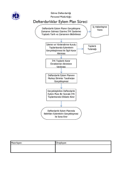 Defterdarlık Eylem Planı İşlem S&uuml;reci