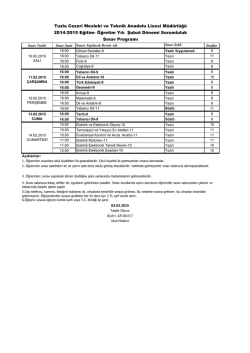 Tuzla Cezeri Mesleki ve Teknik Anadolu Lisesi M&uuml;d&uuml;rl&uuml;ğ&uuml; 2014