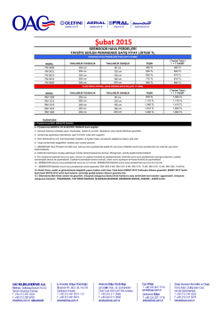 SEEMDOOR HP FİYAT LİSTESİ ŞUBAT 2015