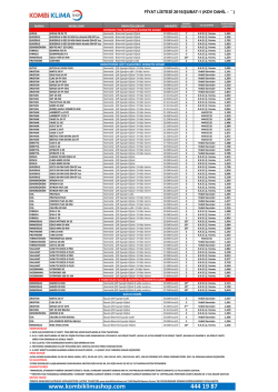 Fiyat Listesini İndirmek i&ccedil;in tıklayınız