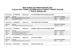 10 Şubat 2015 TARİHLİ SEYMEN-KKALE-FABSAT