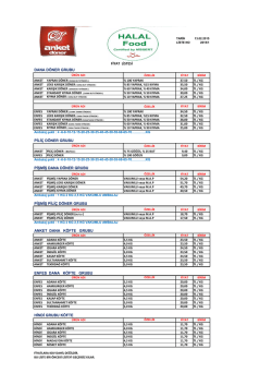 HİNDİ GRUBU K&Ouml;FTE FİYAT LİSTESİ DANA