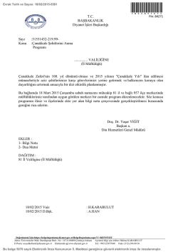 Çanakkale Şehitlerini Anma Programı