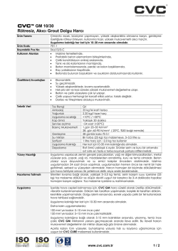 CVC&trade; GM 10/30 R&ouml;tresiz, Akıcı Grout Dolgu Harcı