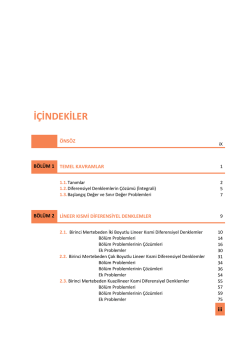 &Ccedil;&ouml;z&uuml;ml&uuml; Problemlerle Kısmi Diferensiyel Denklemler