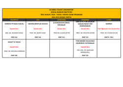 &Ouml;zel Hukuk - İstanbul Ticaret &Uuml;niversitesi