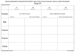 Ekim Grubu Programı 19.02.2015