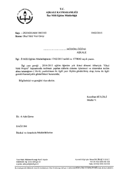 Okul S&uuml;t&uuml; Veri Girişi - erzurum - aşkale il&ccedil;e mill&icirc; eğitim m&uuml;d&uuml;rl&uuml;ğ&uuml;