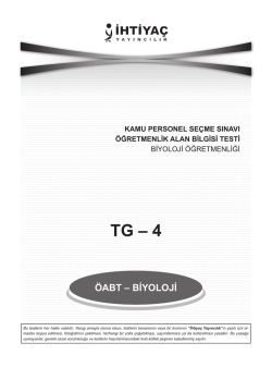 TG &ndash; 4 - İhtiya&ccedil; Yayıncılık