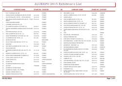 Exhibitor List