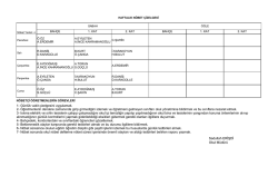 Degerli &Ouml;ğretmenlerimiz 02/03/2015 Tarihinden Ge&ccedil;erli N&ouml;bet Listesi