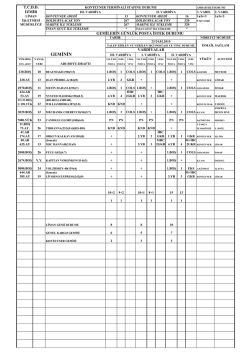 GEMİNİN - dto izmir şubesi
