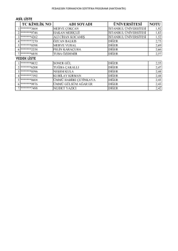 matematik - İstanbul Üniversitesi