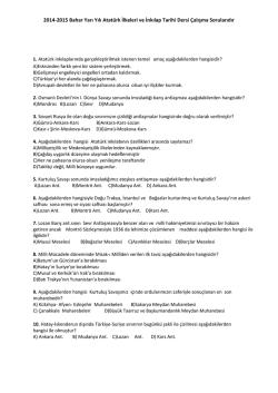 &Ccedil;alışma Soruları