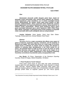 EKONOMİ POLİTİK DENGEDE PETROL FİYATLARI