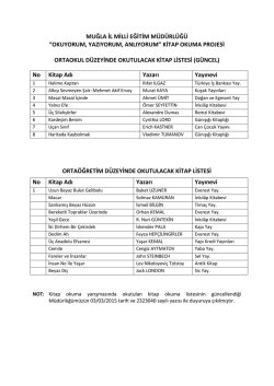 kitap okuma projesi ortaokul d&uuml;zeyinde okut