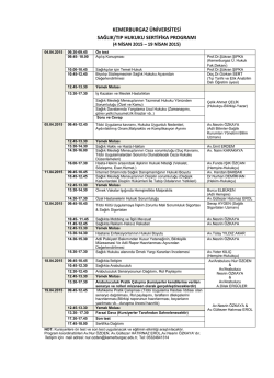 kemerburgaz &uuml;niversitesi sağlık/tıp hukuku sertifika