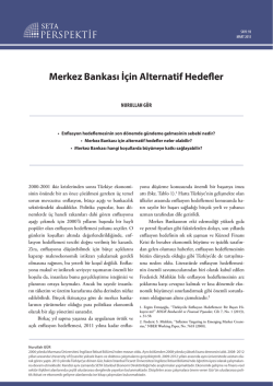 Merkez Bankası İ&ccedil;in Alternatif Hedefler