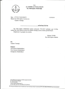 İl&ccedil;e Milli Eğitim Komisyonu Toplantı Tutanağı İl Milli Eğitim konulu