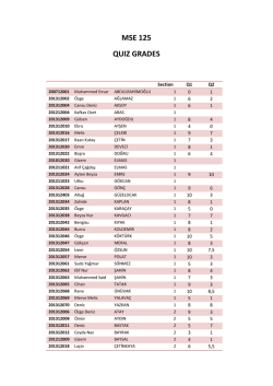 mse 125 quız grades