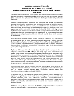 Genel Kurul Bilgilendirme