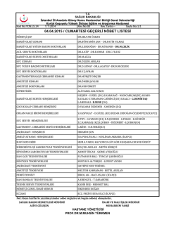 0 - Kartal Koşuyolu Y&uuml;ksek İhtisas Eğitim ve Araştırma Hastanesi