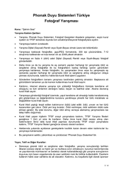 Phonak Duyu Sistemleri T&uuml;rkiye Fotoğraf Yarışması