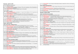 Thursday, April 23, 2015 Friday, April 24, 2015