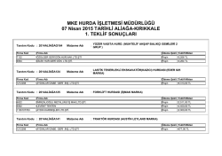 07 Nisan 2015 TARİHLİ ALİAĞA