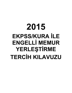ekpss/kura ile engelli memur yerleştirme tercih kılavuzu