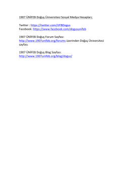Sosyal Medya - Doğuş &Uuml;niversitesi Kl&uuml;pleri