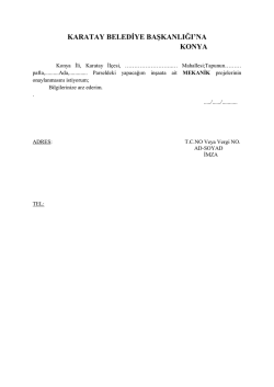 karatay belediye başkanlığı`na konya
