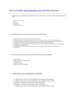 Soru ve Cevaplar www.ataturkuni.com sitesinden alınmıştır