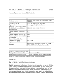 T.C. ZİRAAT BANKASI A.Ş. / TCZB [] 06.01.2015 18:06:04 2015-3