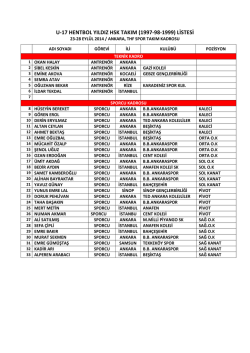 erasmus+ staj hareketliliği dil sınavı sonuçları (19.03 2015) 1 2 3 4 5