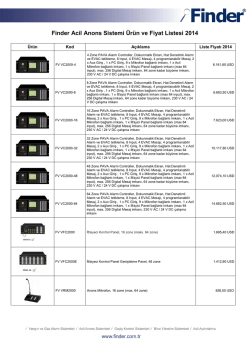 Finder Acil Anons Sistemi 2014 F