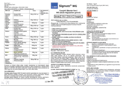 Signum ® WG - BASF Türk Bitki Koruma
