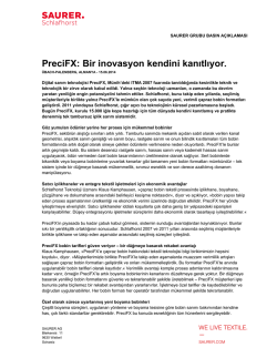 PreciFX: Bir inovasyon kendini kanıtlıyor.