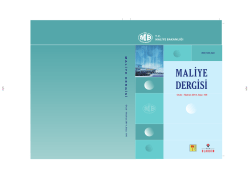 Maliye Dergisi Sayı:166 Kapak-İ&ccedil;indekiler-Sunuş-Yazarlar