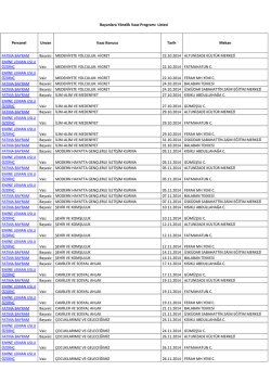 Bayanlara Yönelik Vaaz Programı Listesini PDF olarak indirmek için
