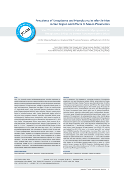 Prevalence of Ureaplasma and Mycoplasma in Infertile Men in Van