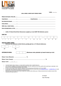 kredi kartı maıl order formu