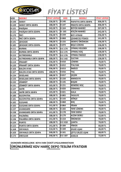 FİYAT LİSTESİ