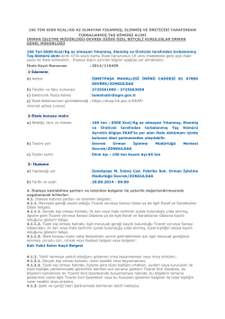 166 TON 6500 KCAL/KG AZ OLMAYAN YIKANMIŞ, ELENMİŞ VE