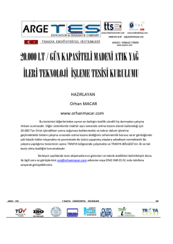 20.000 LT G&Uuml;N MADENİ ATIK YAĞ GERİ