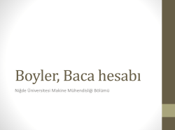 Boyler, Baca hesabı - Makine Mühendisliği Bölümü