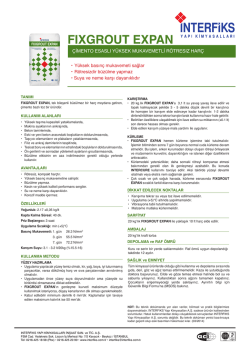 Teknik Bilgi F&ouml;y&uuml; - İnterfiks Yapı Kimyasalları