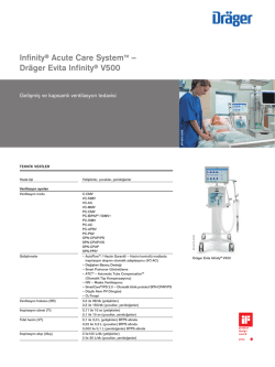 Infinity&reg; Acute Care SystemTM &ndash; Dr&auml;ger Evita Infinity&reg; V500